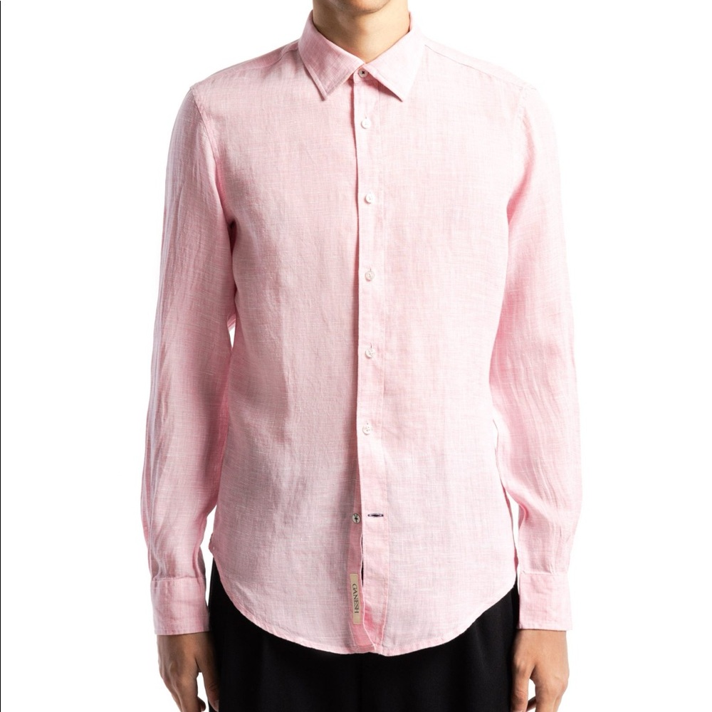 Ganesh 100% Pink Linen Shirt